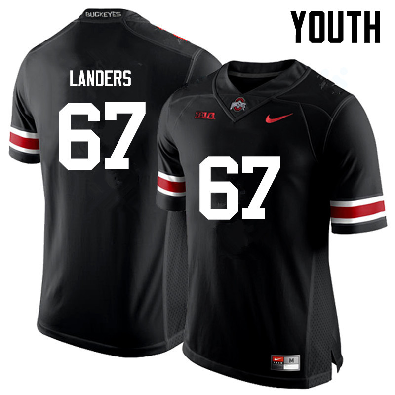 Youth Ohio State Buckeyes #67 Robert Landers College Football Jerseys Game-Black